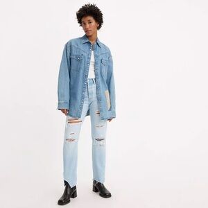 Levi's Light Blue Distressed Jeans